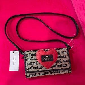 Juicy Couture Small Red Heart Crossbody Bag